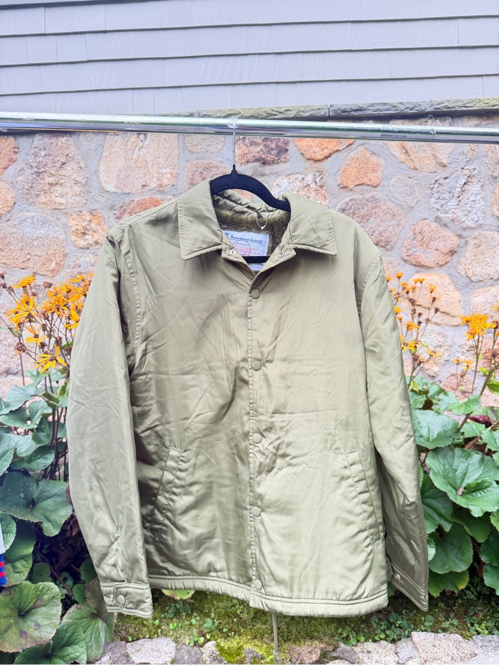 Supreme FW18 X Champion Label Coaches Jacket 'Olivegreen'